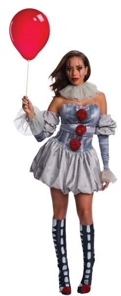 Women s Deluxe Pennywise Costume IT Movie Adult