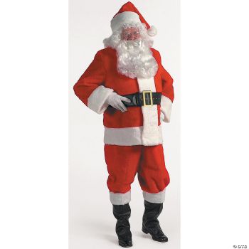 10-Piece Plush Santa Suit Set - JacketSize (42 - 48)