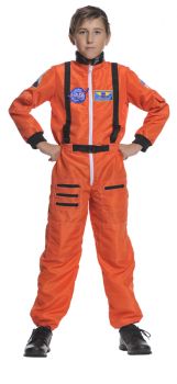 Boy's Astronaut Costume - Orange - Child L (10 - 12)