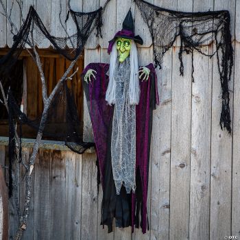 4 FT HANGING LIGHT UP WITCH W/SOUND