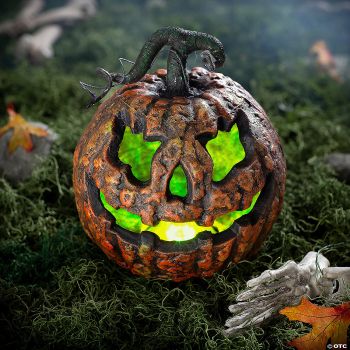 FOAM PUMPKIN WITH LIGHTS AND SOUND