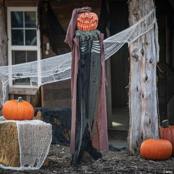 5.5 FT ANIMATED PUMPKIN SCARECROW