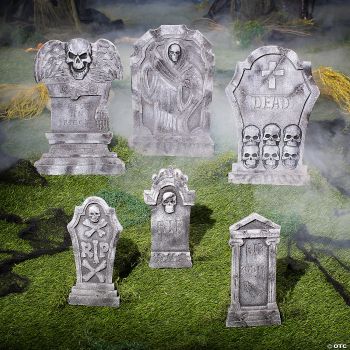 21" SET OF 6 TOMBSTONES