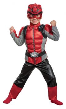 Boy's Red Ranger Muscle Costume - Beast Morphers - Toddler (3 - 4T)