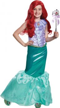 Girl's Ariel Deluxe Costume - The Little Mermaid - Child M (7 - 8)