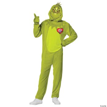 DELUXE GRINCH JUMPSUIT ADULT LARGE - Large