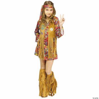 PEACE & LOVE HIPPIE CHLD LG - Large