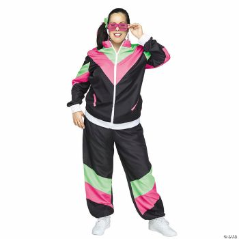 WMN'S 80S SWEAT SUIT PLSZ 1X - Women's Plus