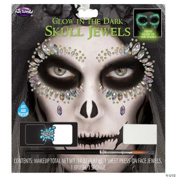 FACE JEWELS GLOW SKULL