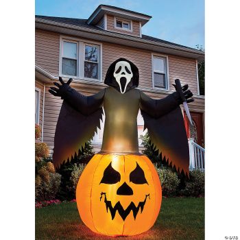 GHOST FACE PUMPKIN LAWN INFLATABLE