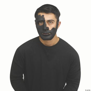 BLACK CRACKED HALF MASK