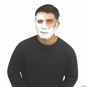 WHITE CRACKED HALF MASK