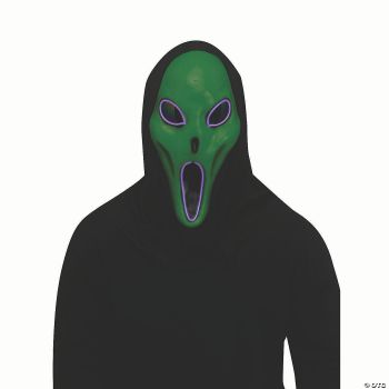 GREEN LIGHT UP ALIEN SPAWN MASK