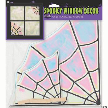 WEB SPOOKY WINDOW DECOR