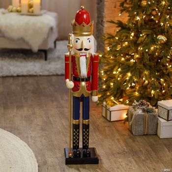 3FT GIANT WOODEN NUTCRACKER RED