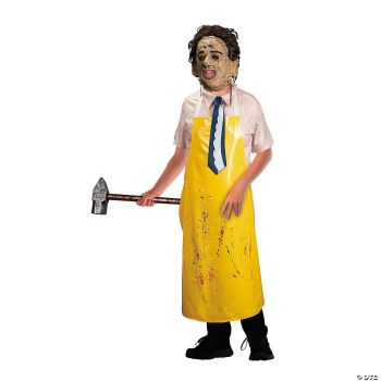 LEATHERFACE COSTUME/MASK COMBO - CHILD