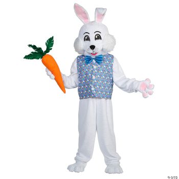 ADLT BUNNY COSTUME DLX W/ BLUE/PNK VEST