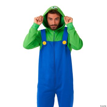 MENS LUIGI ONESIE LARGE - Large