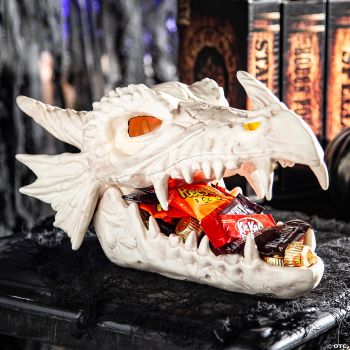 LIGHT UP DRAGON SKULL CANDY BOWL