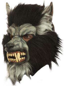 Gray Howling Latex Mask