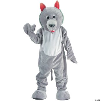 Wolf Mascot Grey Adult One Sz.