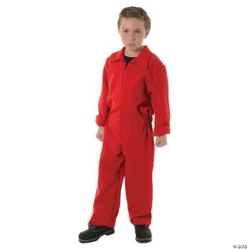 CH BOILER SUIT RED SM 4-6 - Red - Child S (4 - 6)