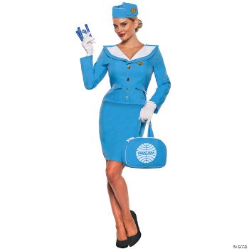 Pan Am Air Stewardess Adult Costume - Women's Medium