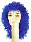 Wet Look Clown Wig - Blue