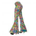 Women's 70's Flower Bell Bottom Pants - Adult L/XL