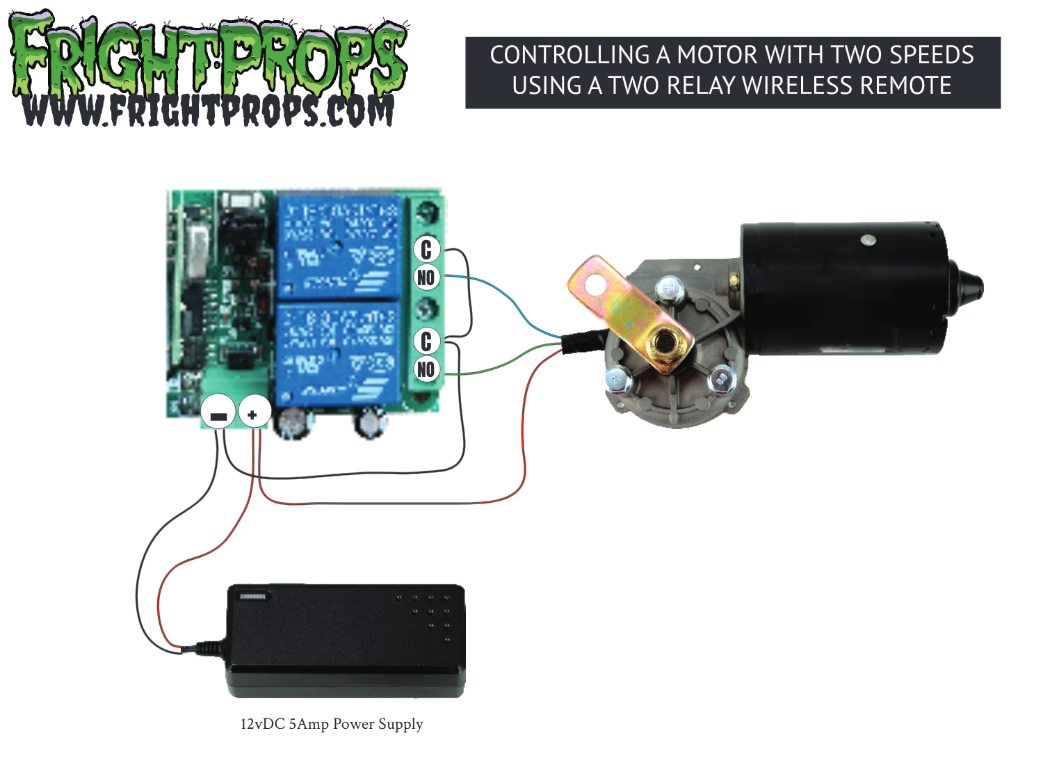 Controlling a Motor with Two Speeds using a Two Relay Wireless Re…